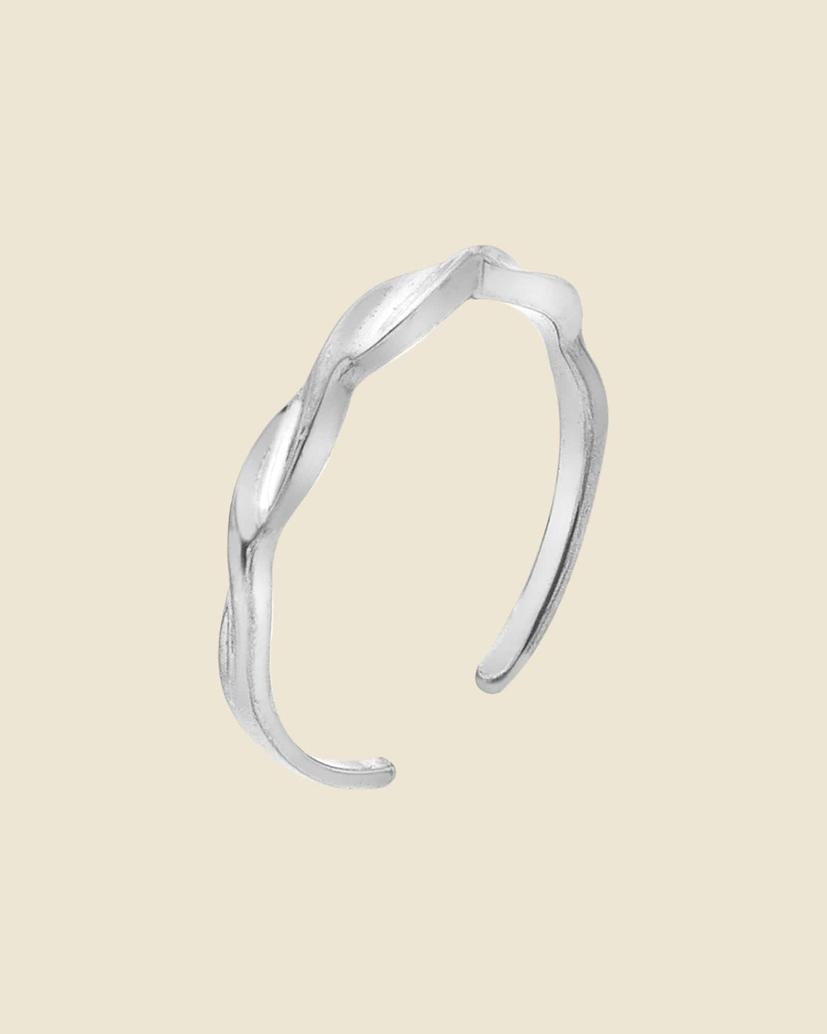 Sterling Silver Double Twisted Toe Ring