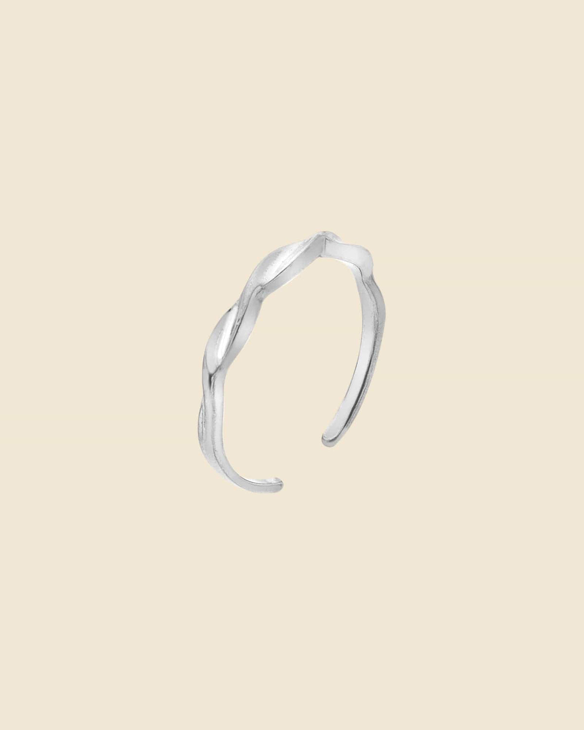 Sterling Silver Double Twisted Toe Ring