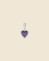 Sterling Silver and Amethyst Sweet Heart Pendant
