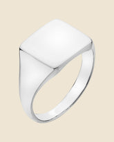 Sterling Silver Chunky Rectangle Signet Ring