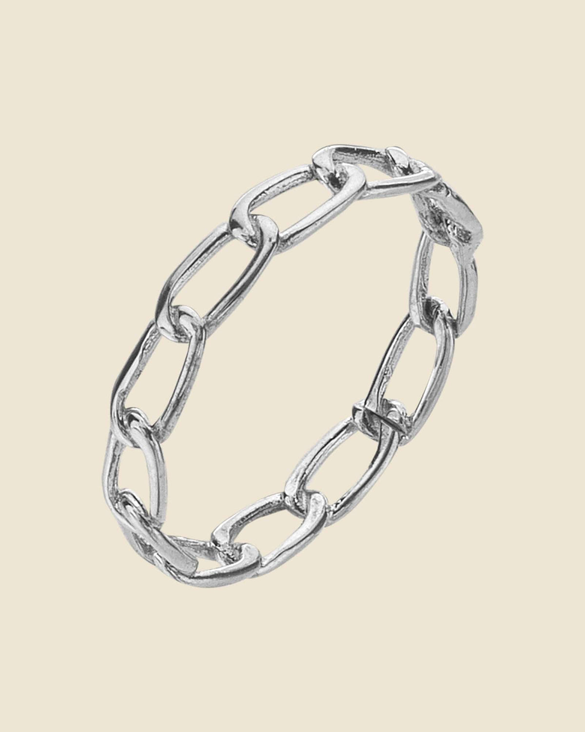 Sterling Silver Link Chain Ring