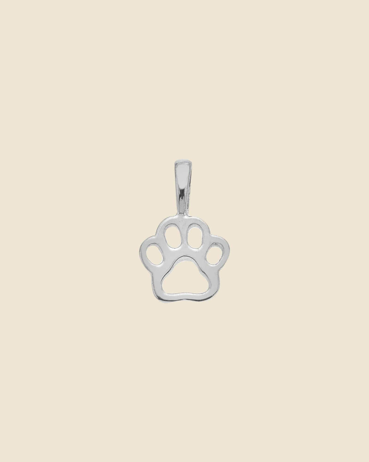 Sterling Silver Open Paw Print Pendant