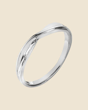 Sterling Silver Filled Crossover Ring