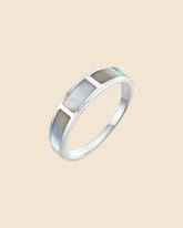 Sterling Silver and Mother of Pearl Inlay Ring