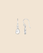 Sterling Silver and Mother of Pearl Mini Teardrop Earrings