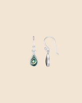Sterling Silver and Paua Shell Mini Teardrop Earrings