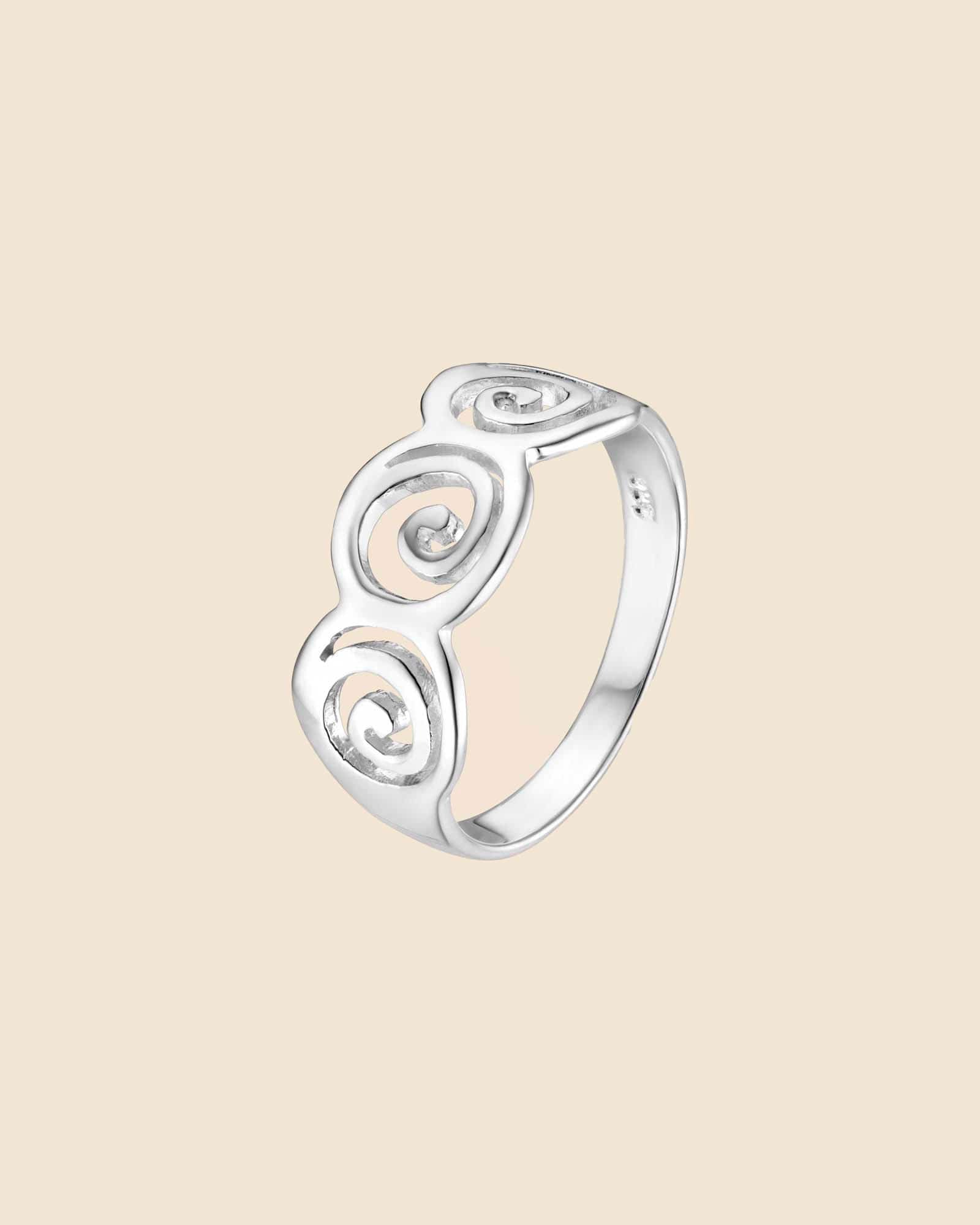 Sterling Silver Big Swirl Band Ring