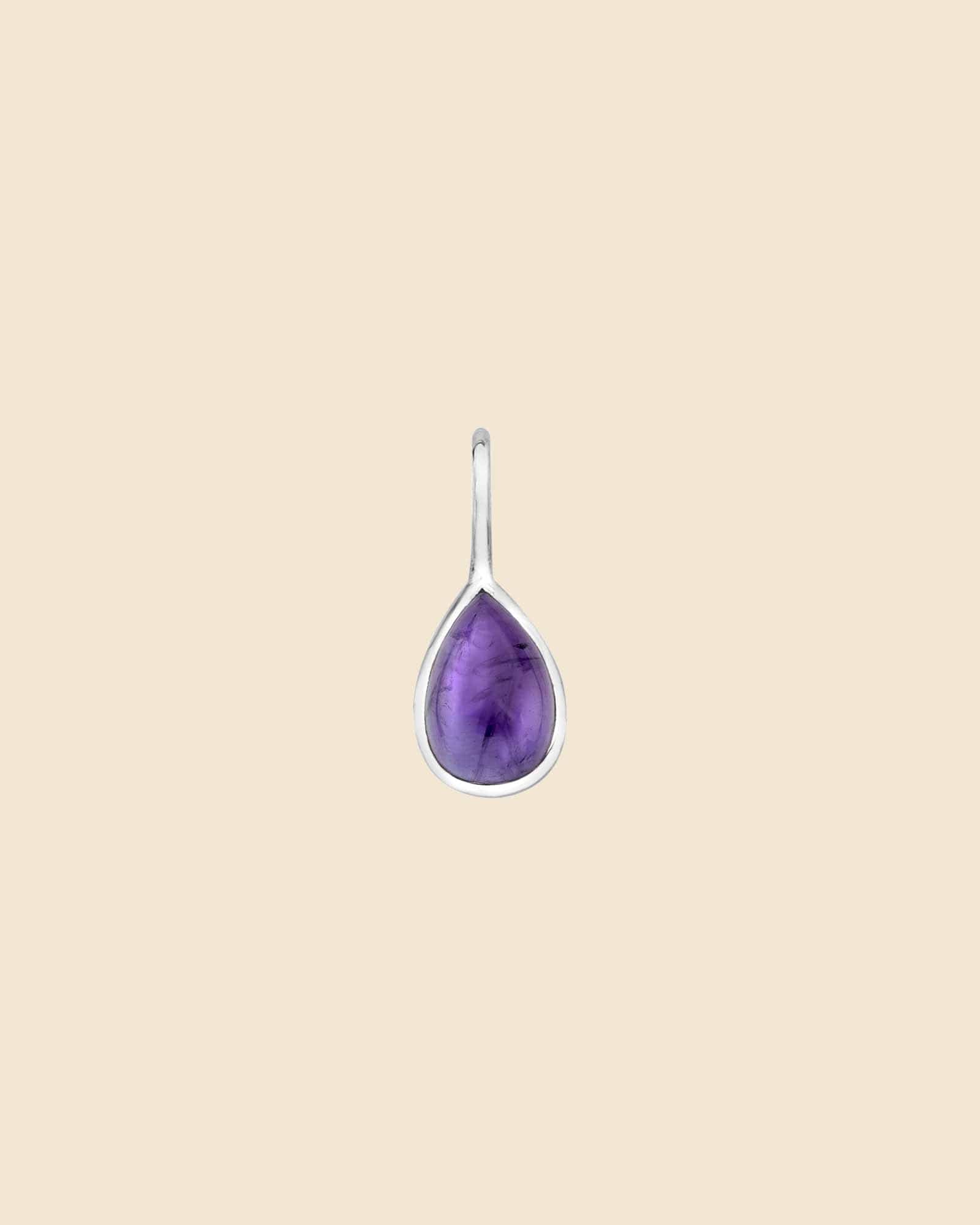 Sterling Silver Mini Teardrop Gemstone Pendant