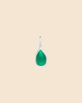 Sterling Silver Mini Teardrop Gemstone Pendant