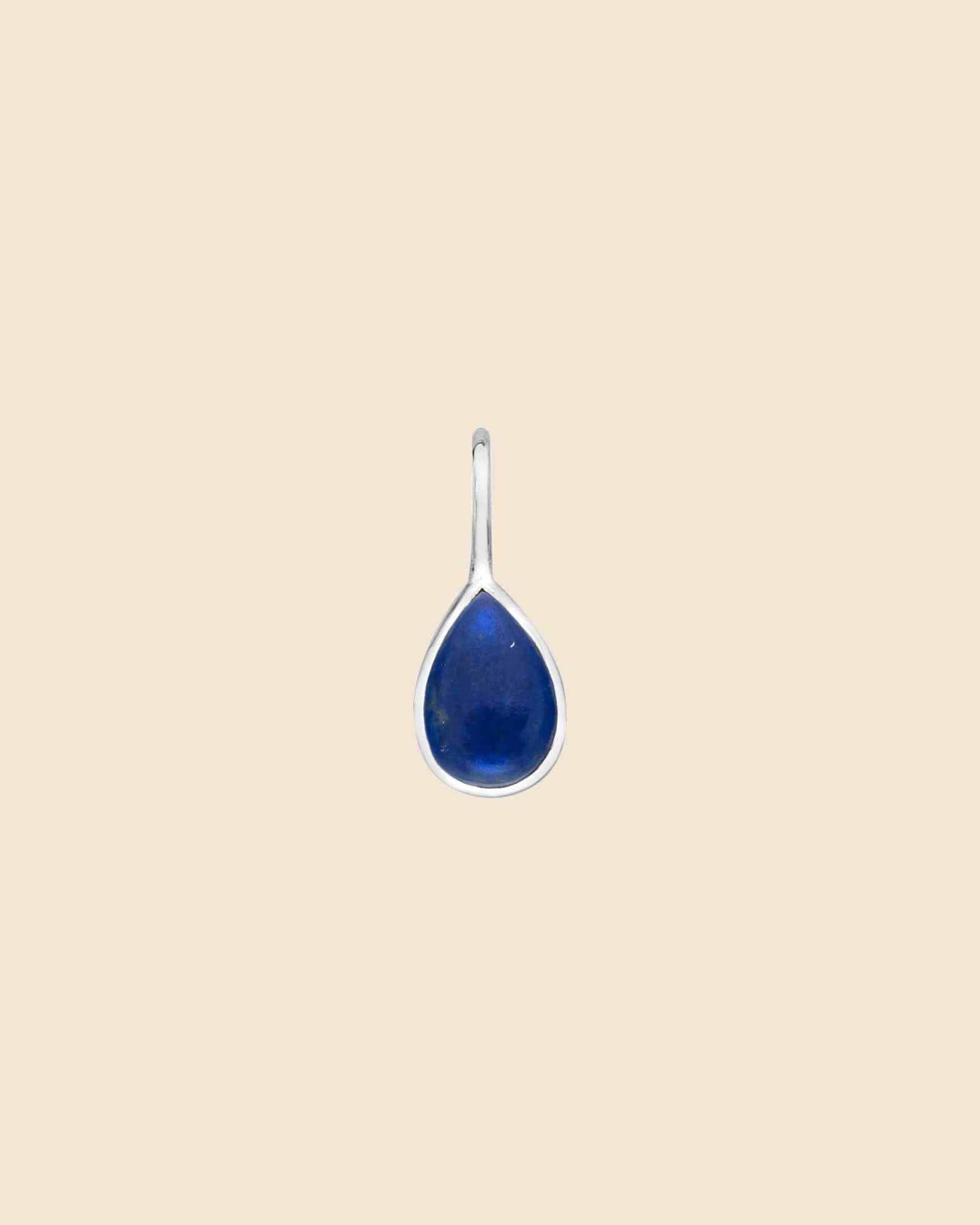 Sterling Silver Mini Teardrop Gemstone Pendant