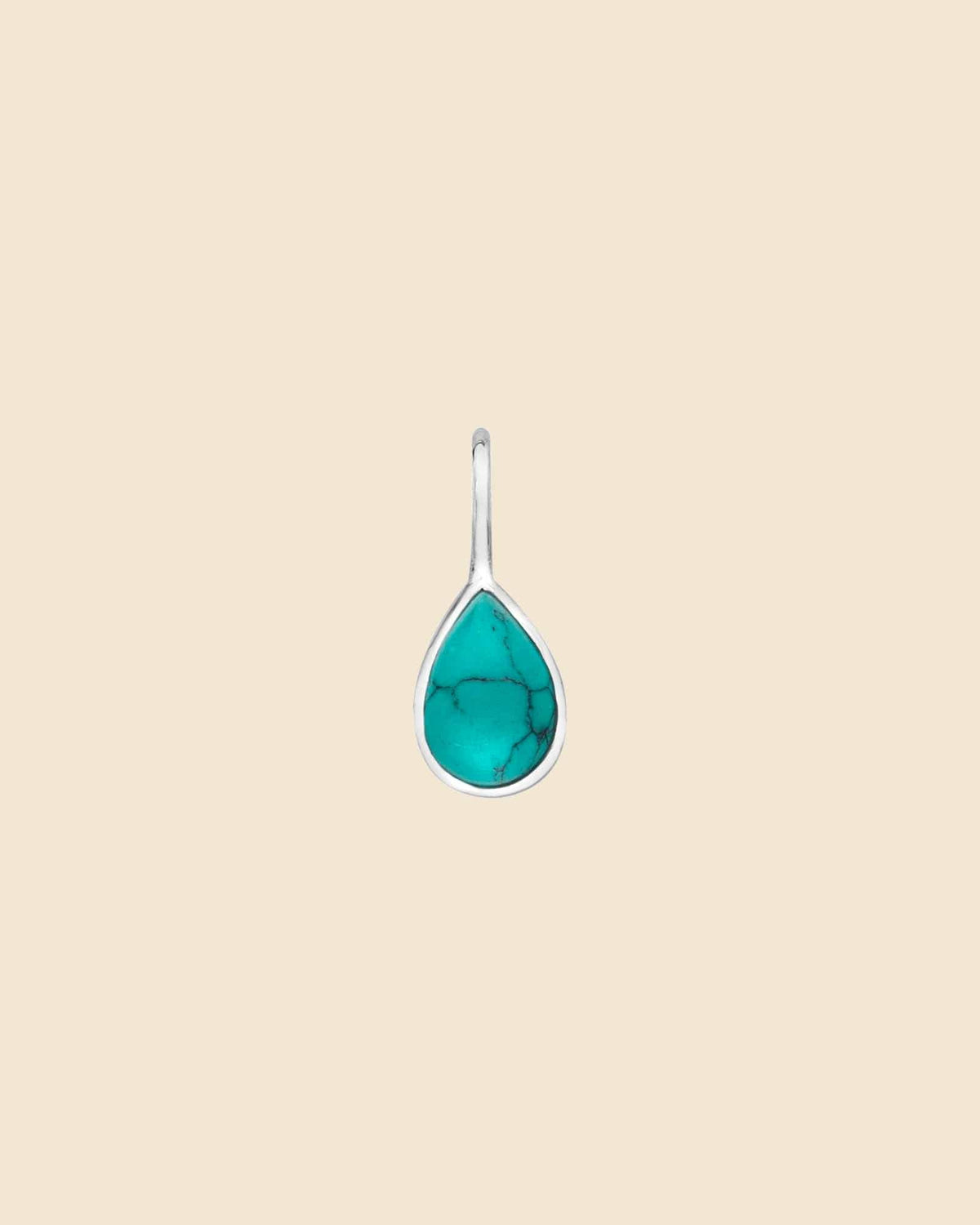 Sterling Silver Mini Teardrop Gemstone Pendant