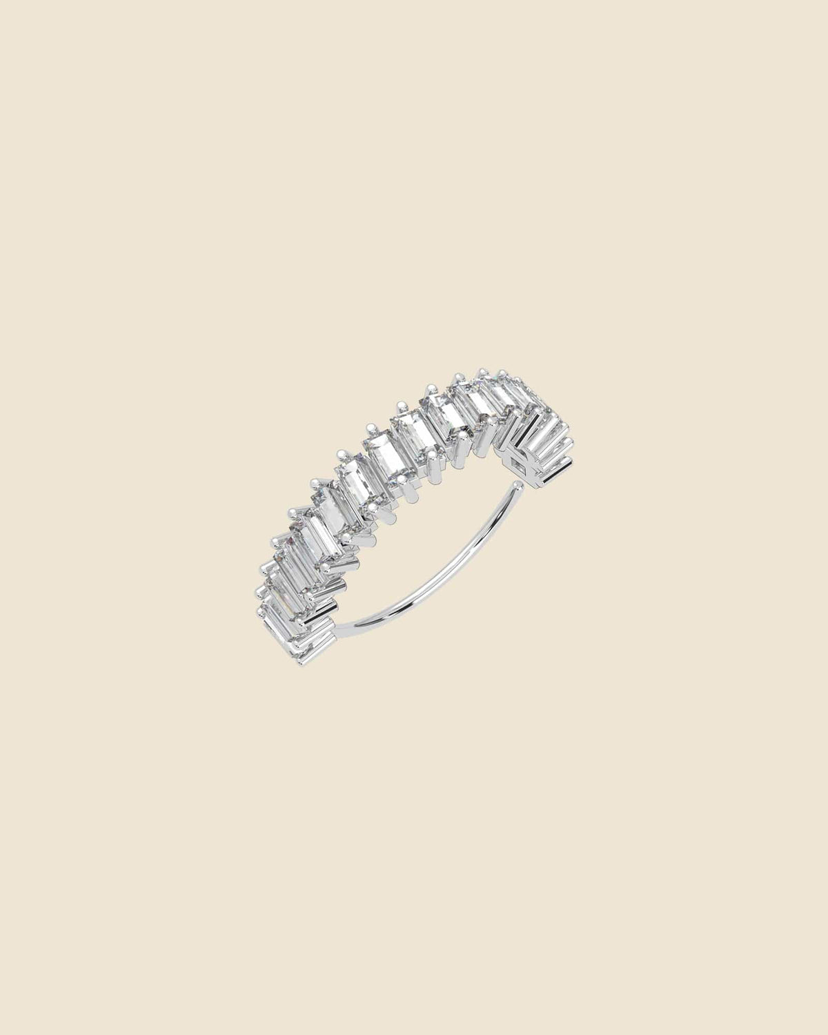 Crystal Baguette Cartilage Hoop