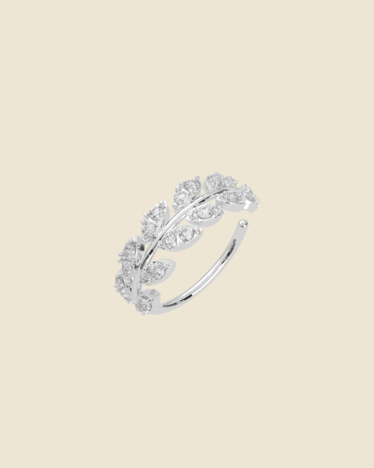 Crystal Leaf Cartilage Hoop