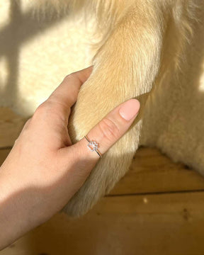 Sterling Silver Cut Out Paw Ring