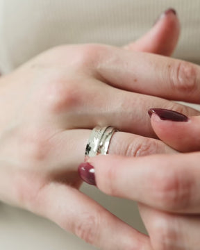 Sterling Silver Feather Spinning Ring