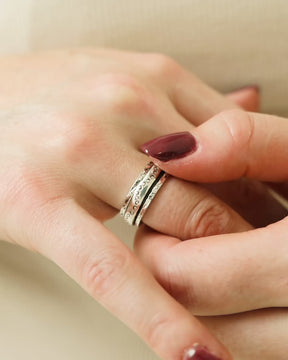 Sterling Silver  Bubble Band Spinner Ring