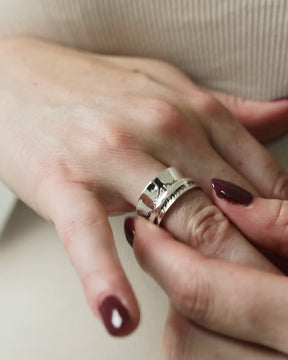 Sterling Silver Tree Spinning Ring