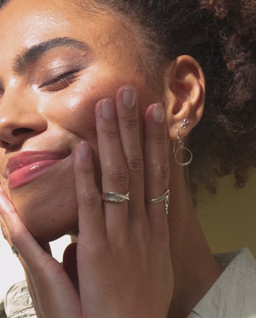 Sterling Silver Hammered Twist Ring