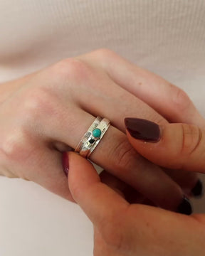 Sterling Silver and Turquoise Spinner Ring