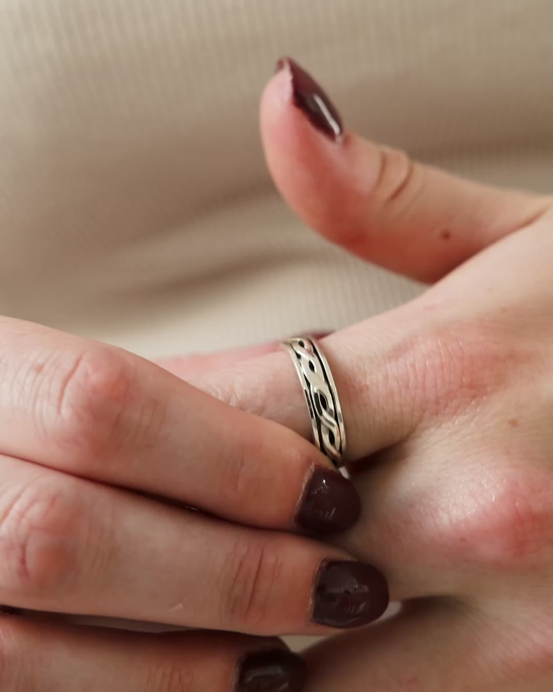 Sterling Silver Celtic Spinning Ring