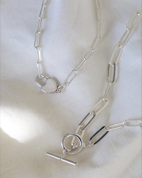 Sterling Silver Large Paperlink Necklace