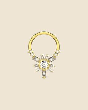 Aztec Sunburst Cartilage Hoop