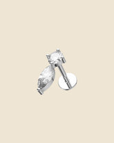 Surgical Steel and Crystal Marquise Labret