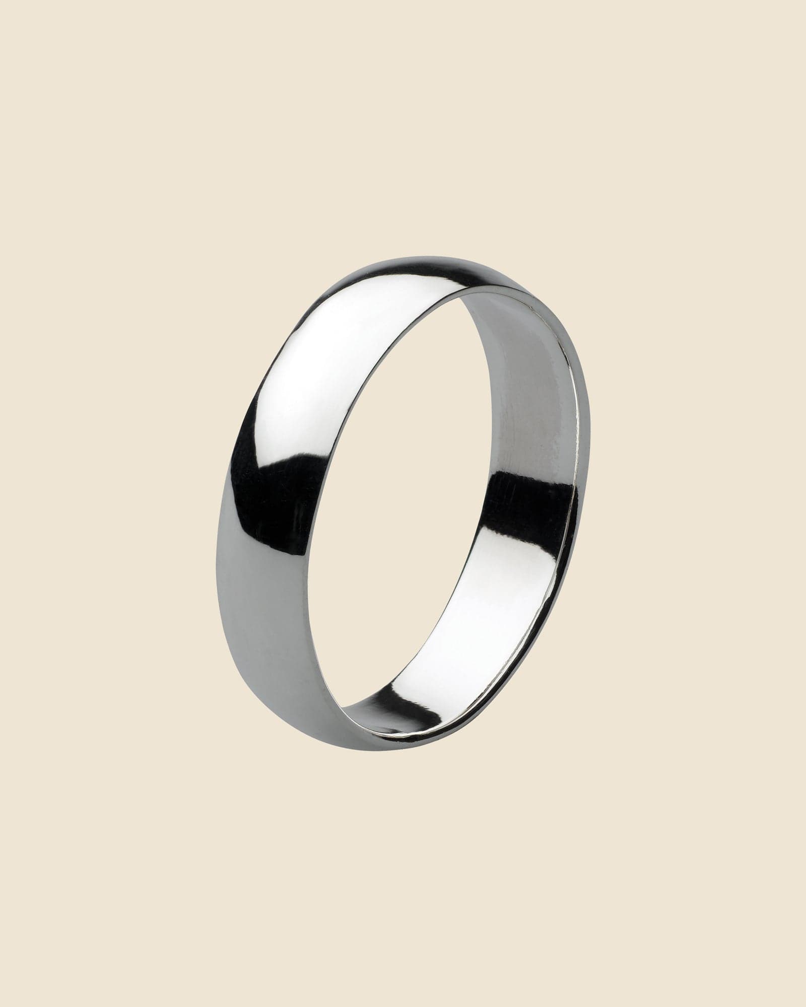 Sterling Silver 5mm Curved Band Ring