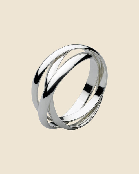 Sterling Silver Triple Roll Russian Wedding Ring, Sizes 5 to 12 -  Walmart.com