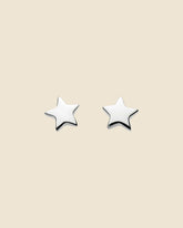 Sterling Silver Solid Star Studs