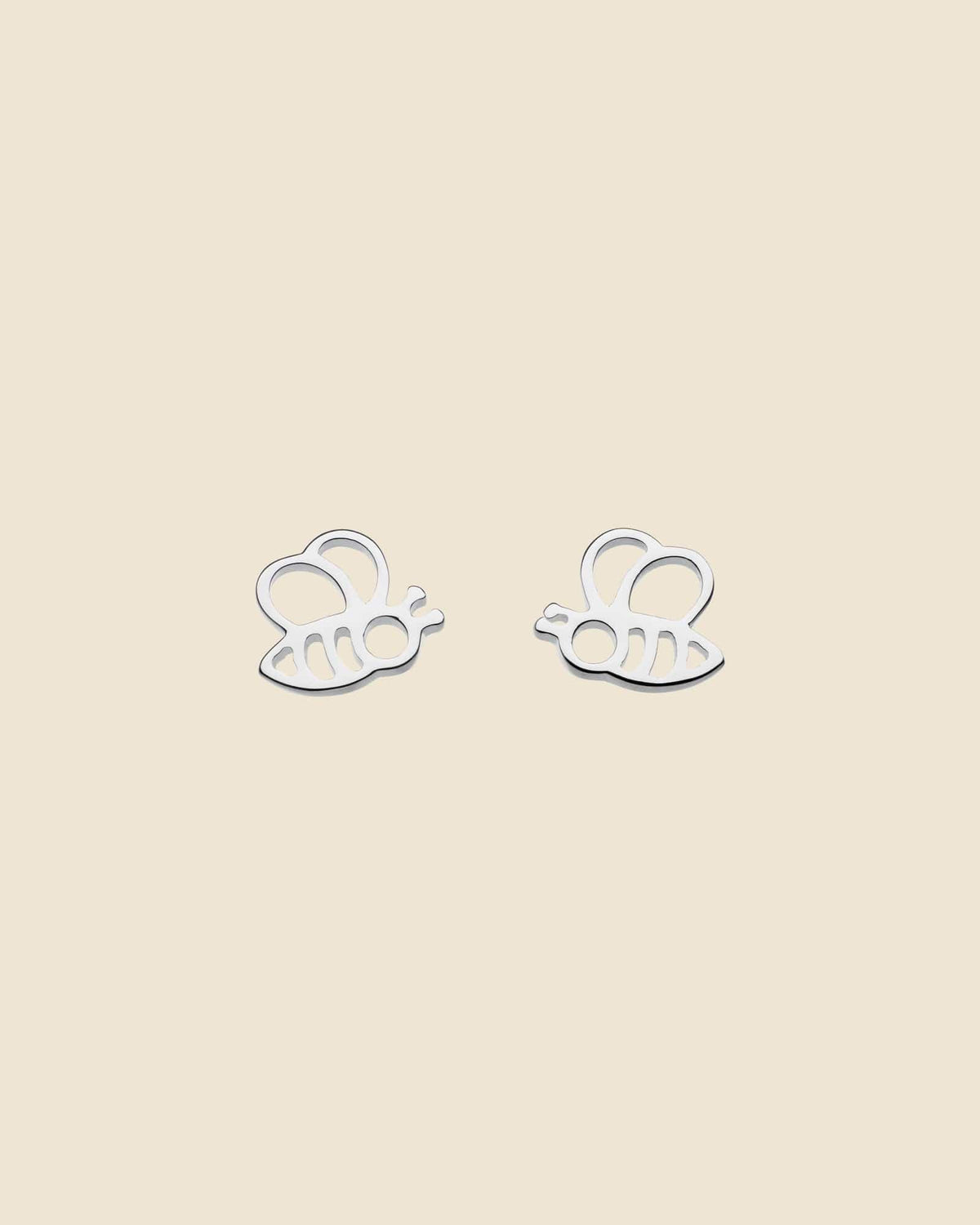 Sterling Silver Small Bee Studs