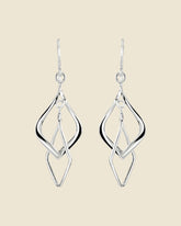Sterling Silver Elegant Interlinked Drop Earrings