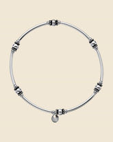 Sterling Silver Stretch Bali Bead Bracelet