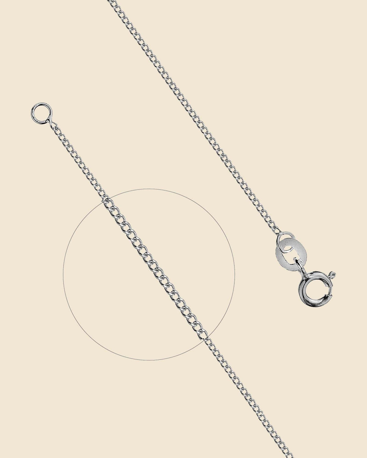 Sterling Silver Light Diamond-Cut Curb Chain