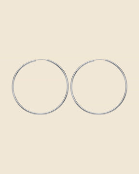 Sterling Silver 50mm Tube Hoops