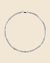 Sterling Silver Cross-Cut Rope Anklet