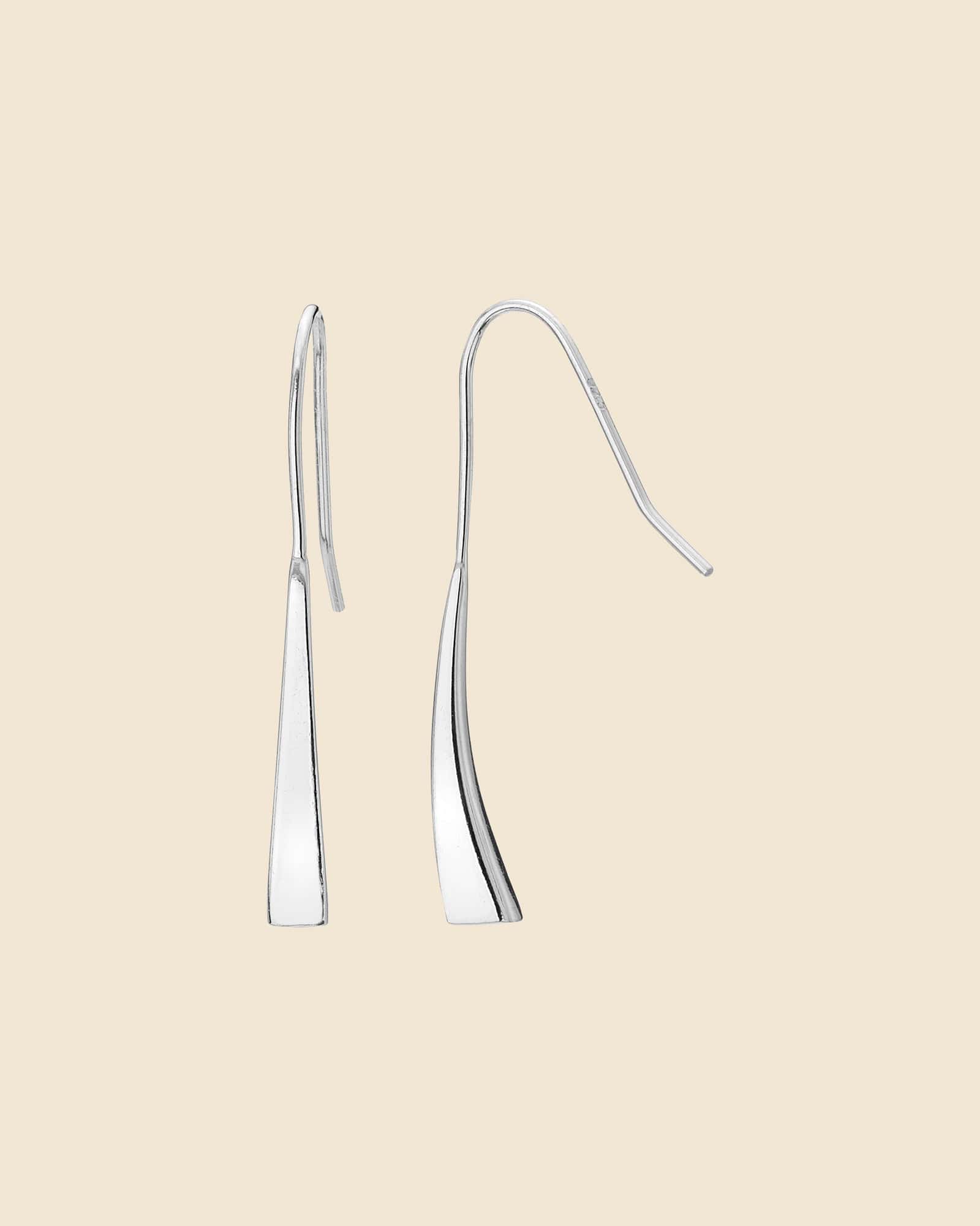 Sterling Silver Curved Horn Drops