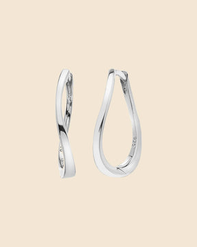 Sterling Silver Elegant Twist Hoops