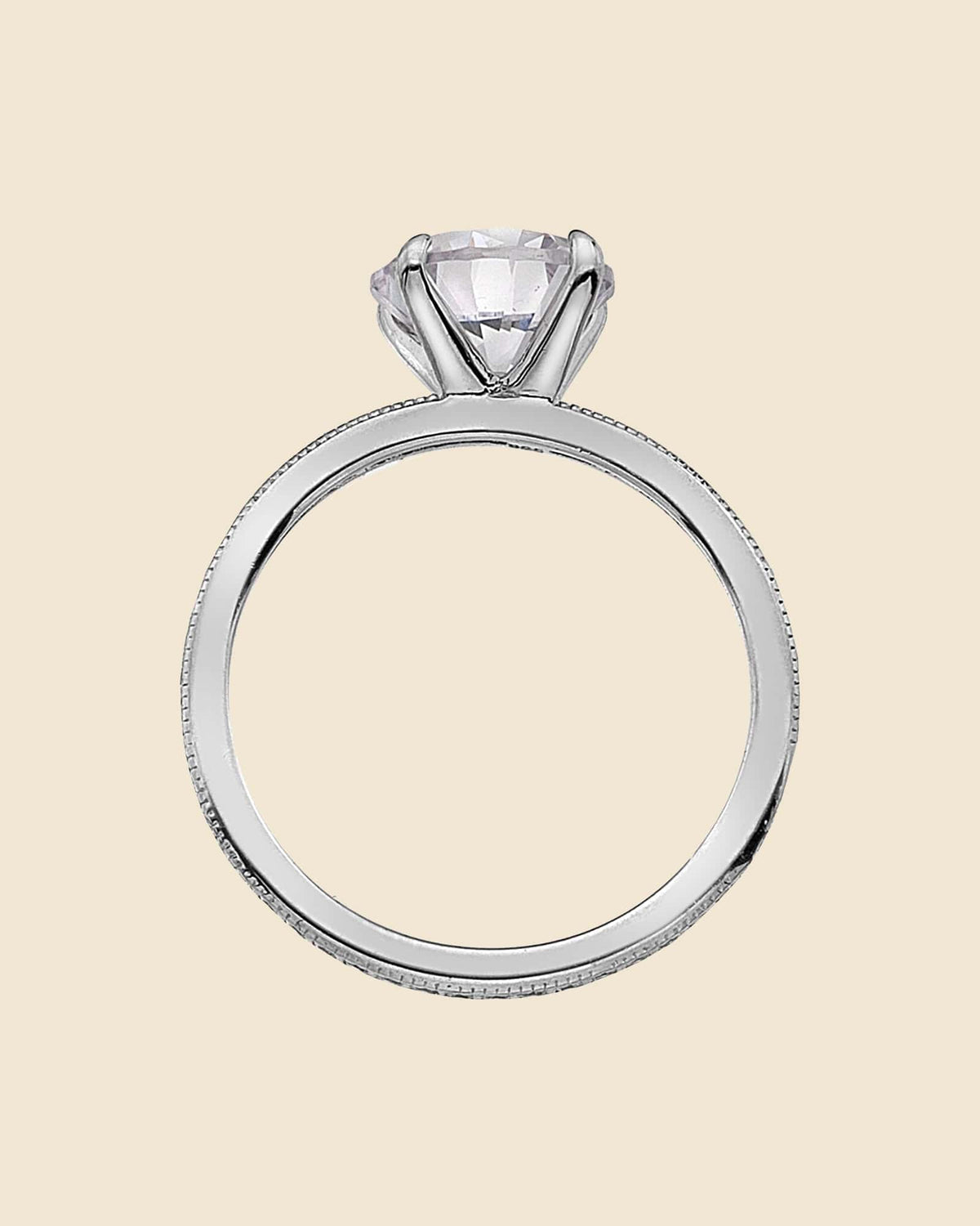 Sterling Silver Eternity Solitaire Ring