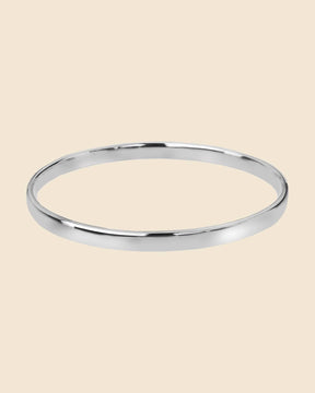 Sterling Silver 5mm Plain Court Bangle