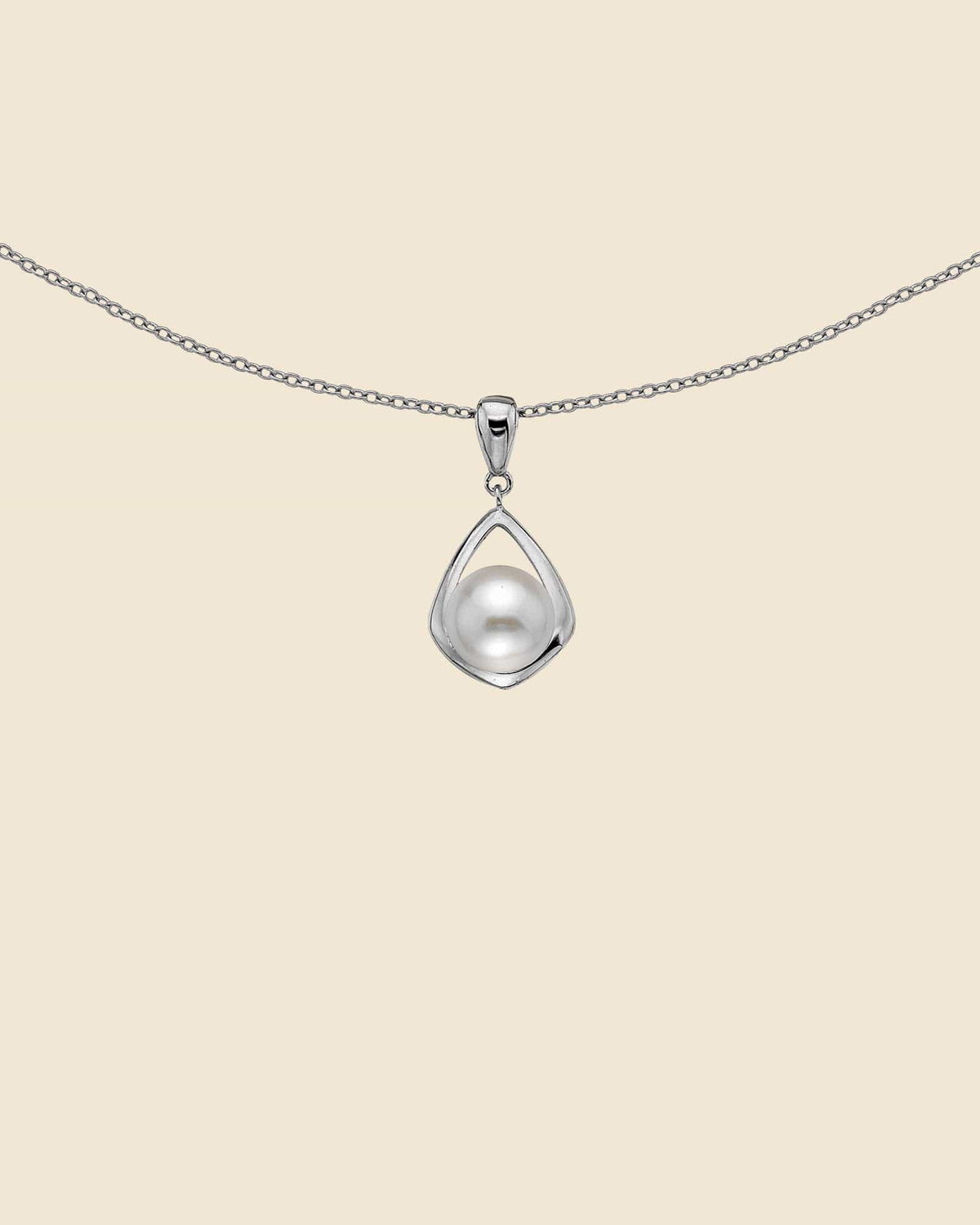 Sterling Silver and Pearl Grace Necklace