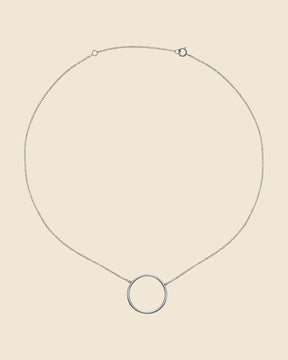 Sterling Silver Floating Circle Necklace