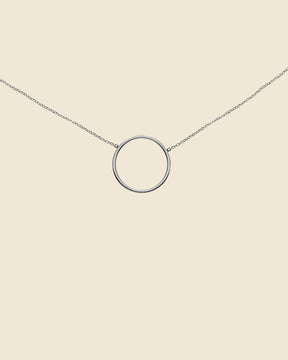 Sterling Silver Floating Circle Necklace