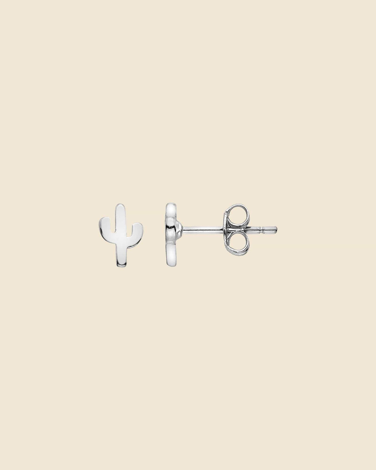 Sterling Silver Tiny Cactus Studs