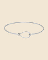 Sterling Silver Fine Bangle with Loop Fastening