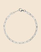Sterling Silver Paperclip Link Bracelet