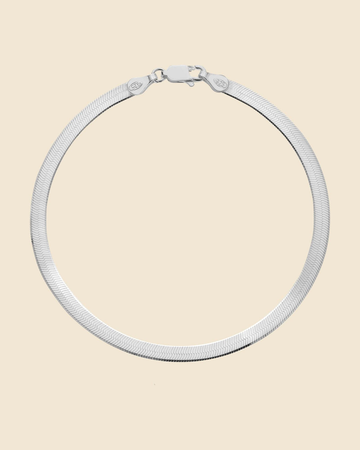 Sterling Silver Fine Herringbone Bracelet