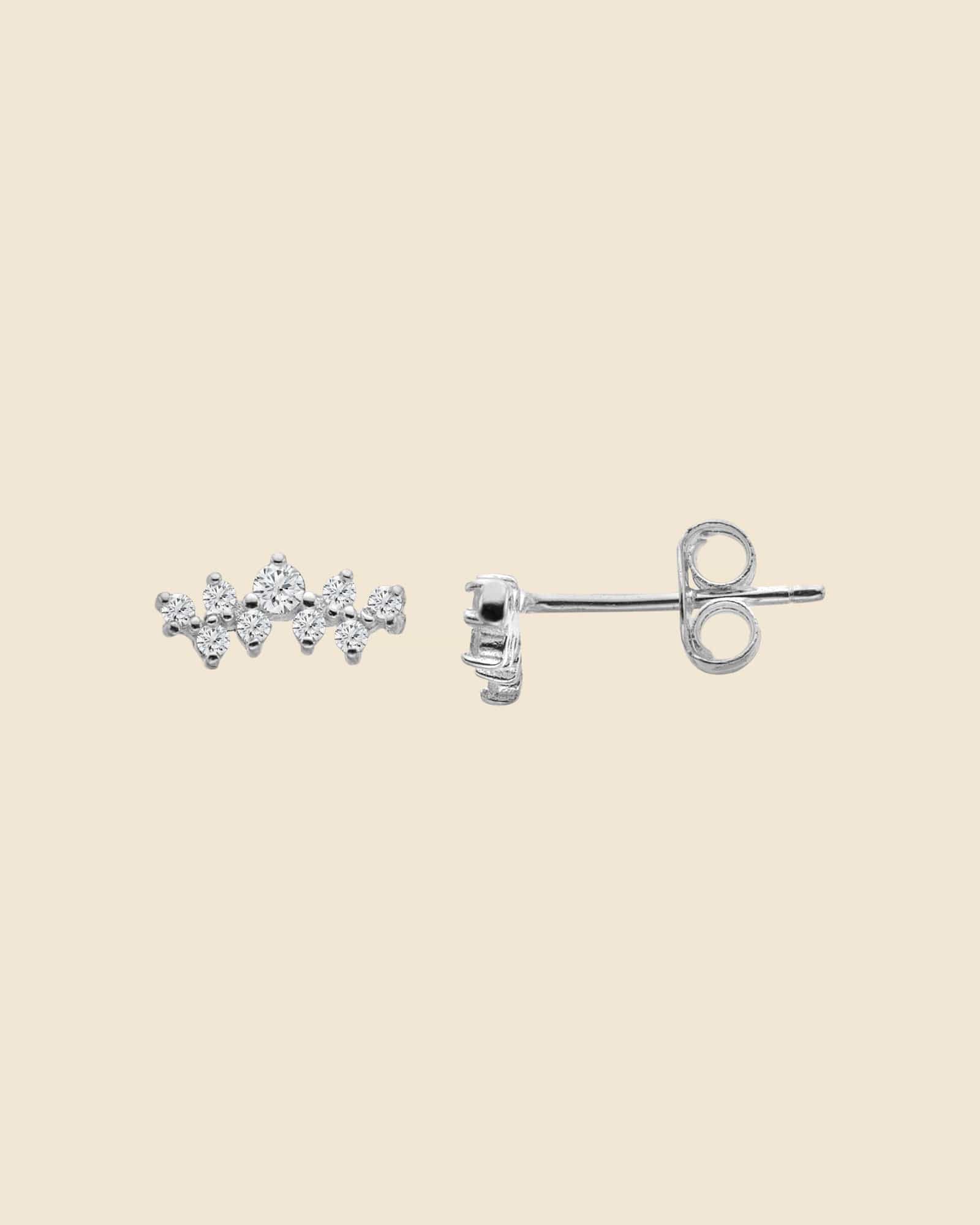 Sterling Silver and Cubic Zirconia Isabella Studs