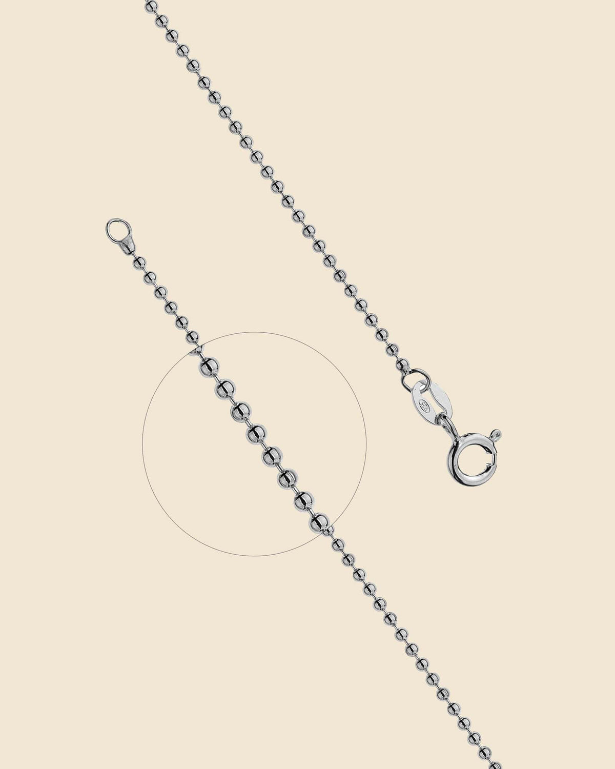 Sterling Silver Light Ball Chain