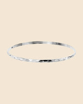 Sterling Silver Medium Hammered Court Bangle